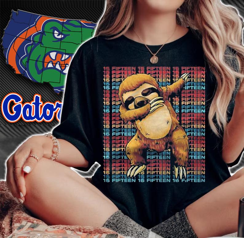 15 Years Old Sloth Dabbing 15Th Birthday Sloth Party Shirt t-shirt woman shirt