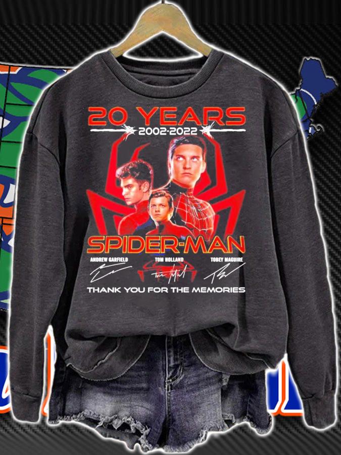 20 years 2002-2022 Spider Man signatures thank you for the memories shirt t-shirt
