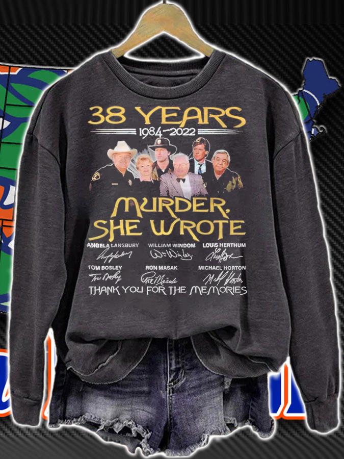 38 Years 1984-2022 Murder She Wrote Signatures Thank You For The Memories Shirt t-shirt