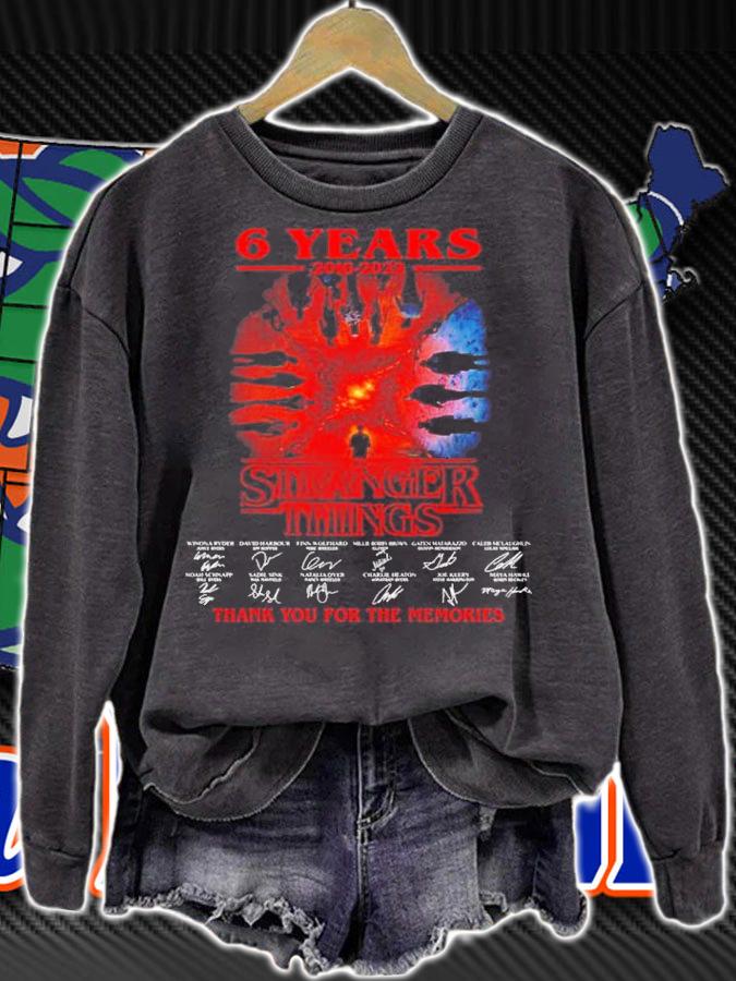6 Years 2016-2022 Stranger Things Signatures Thank You For The Memories Shirt t-shirt