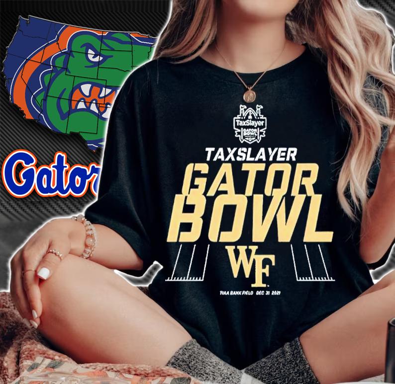 2021 Taxslayer Gator Bowl Wake Forest Demon Deacons shirt t-shirt woman shirt