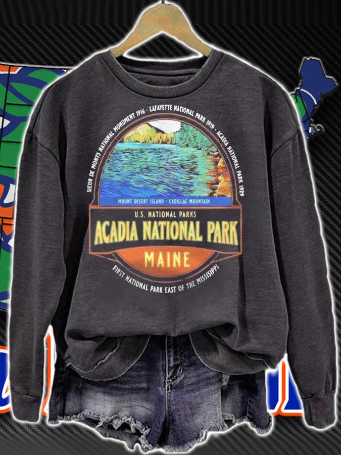 Acadia National Park Maine Hiking Camping Vacation Souvenir Shirt t-shirt sweatshirt