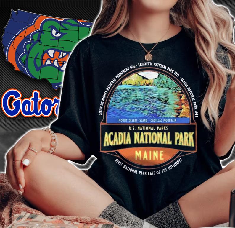 Acadia National Park Maine Hiking Camping Vacation Souvenir Shirt t-shirt woman shirt