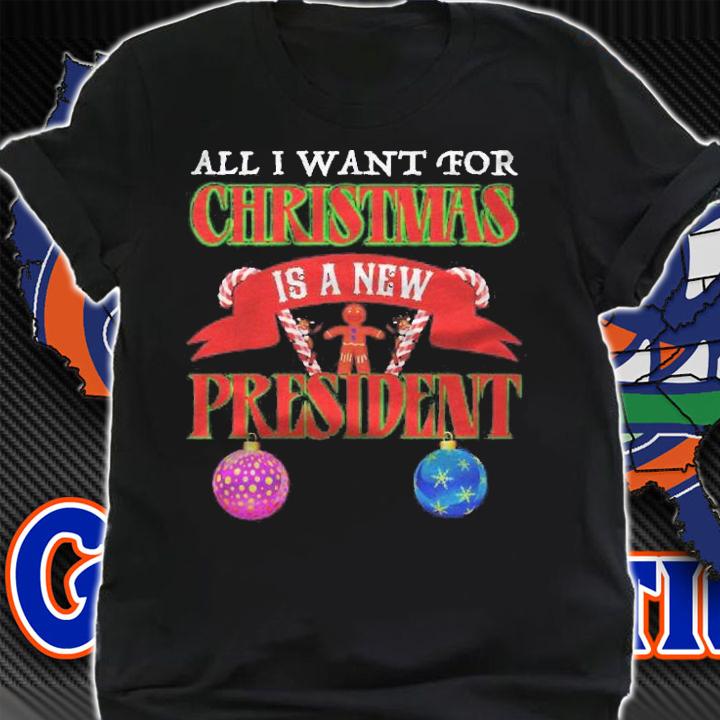 All I Want For Christmas Is A New President Gingerbread Man Anti Biden Shirt t-shirt