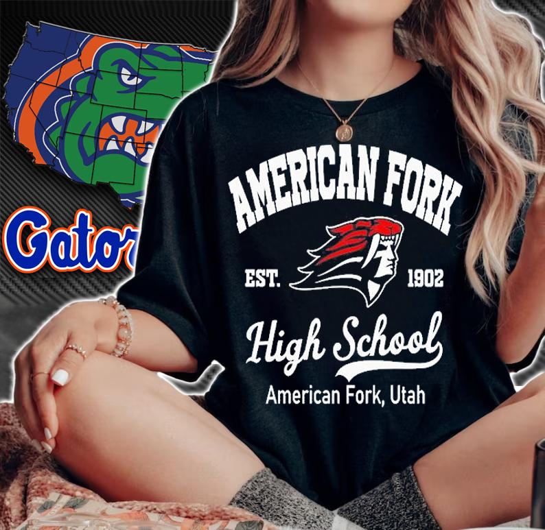 American Fork Est 1902 High School American Fork Utah T-Shirt t-shirt woman shirt
