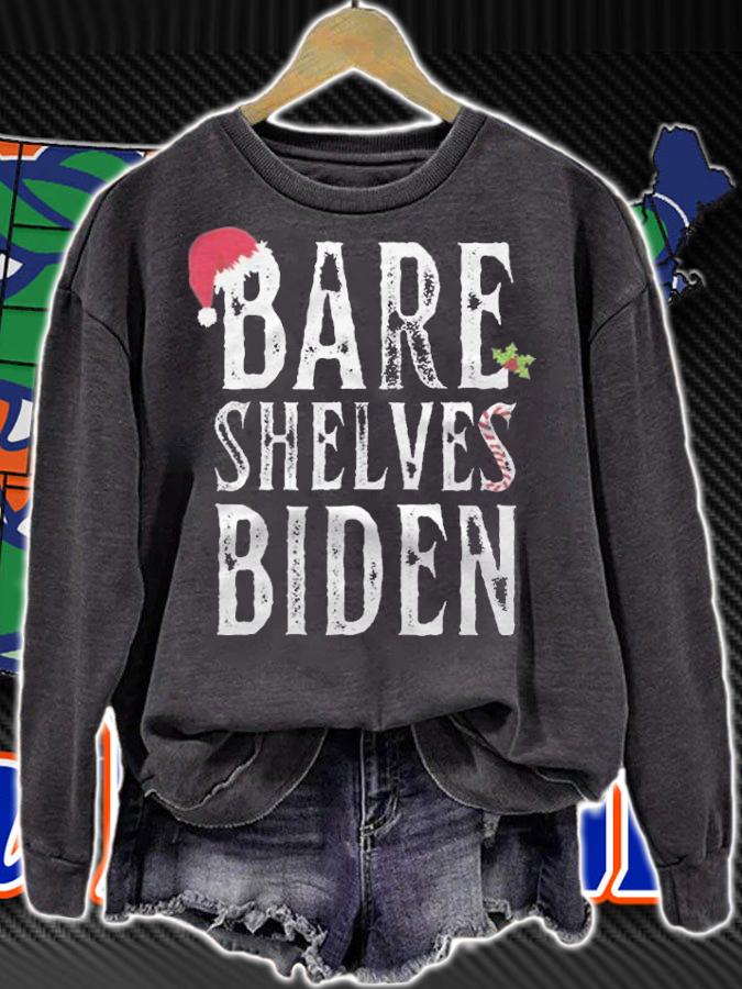 Anti President bare Shelves Biden Funny Meme Christmas T-Shirt t-shirt sweatshirt