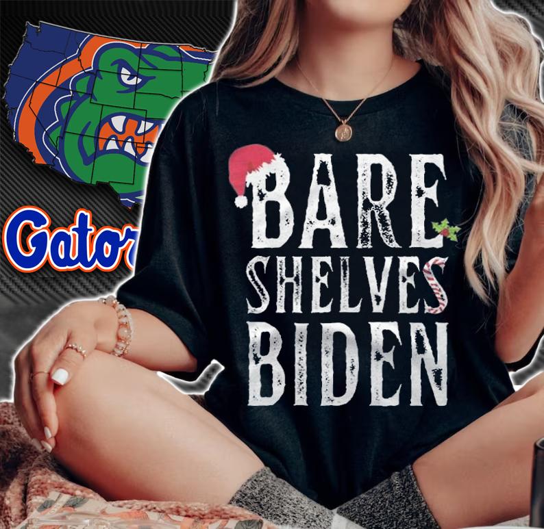 Anti President bare Shelves Biden Funny Meme Christmas T-Shirt t-shirt woman shirt