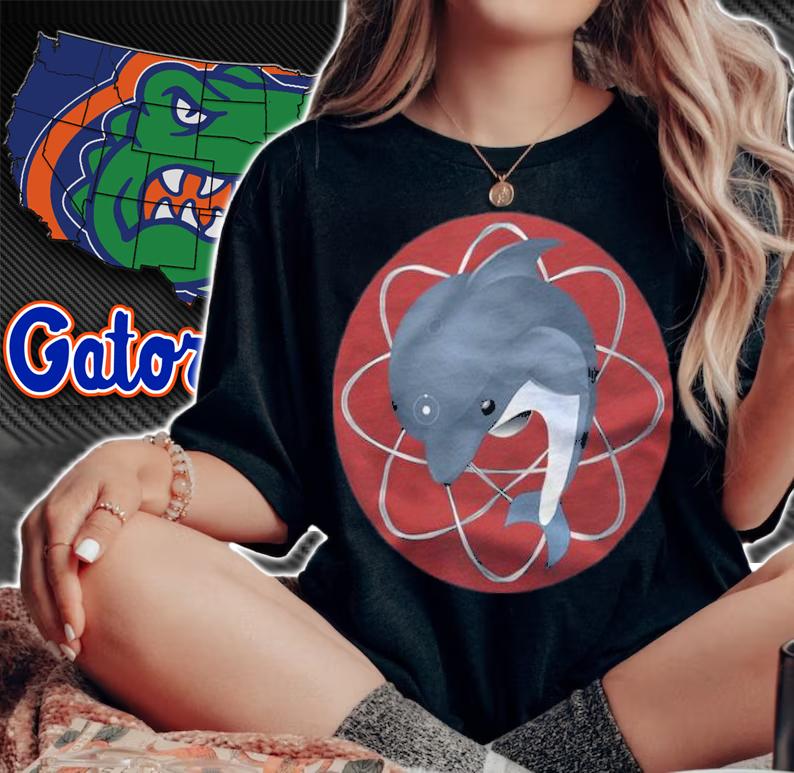 Atomic Dolphin funny T-shirt t-shirt woman shirt