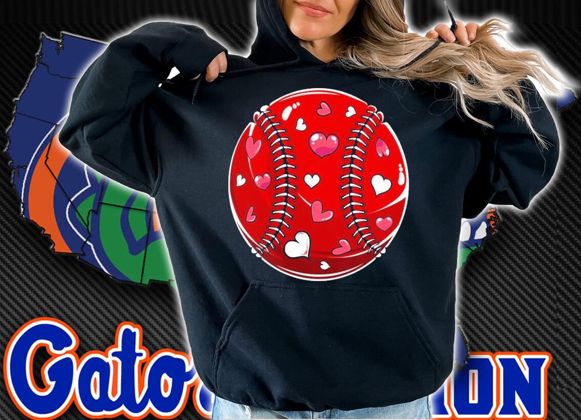 Baseball Sports Lover Heart Valentine's Day T-Shirt t-shirt hoodie