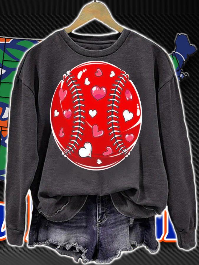 Baseball Sports Lover Heart Valentine's Day T-Shirt t-shirt sweatshirt