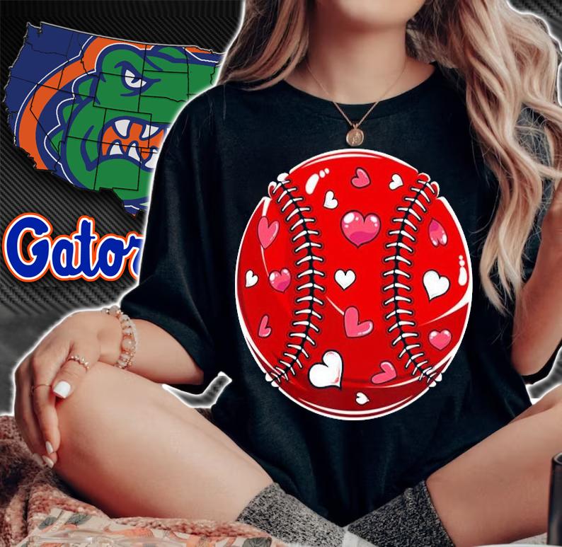 Baseball Sports Lover Heart Valentine's Day T-Shirt t-shirt woman shirt