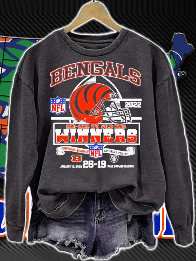 Bengals 2021-2022 AFC Wild Card Winners Cincinnati Bengals 26 19 Las Vegas Raiders Shirt t-shirt sweatshirt
