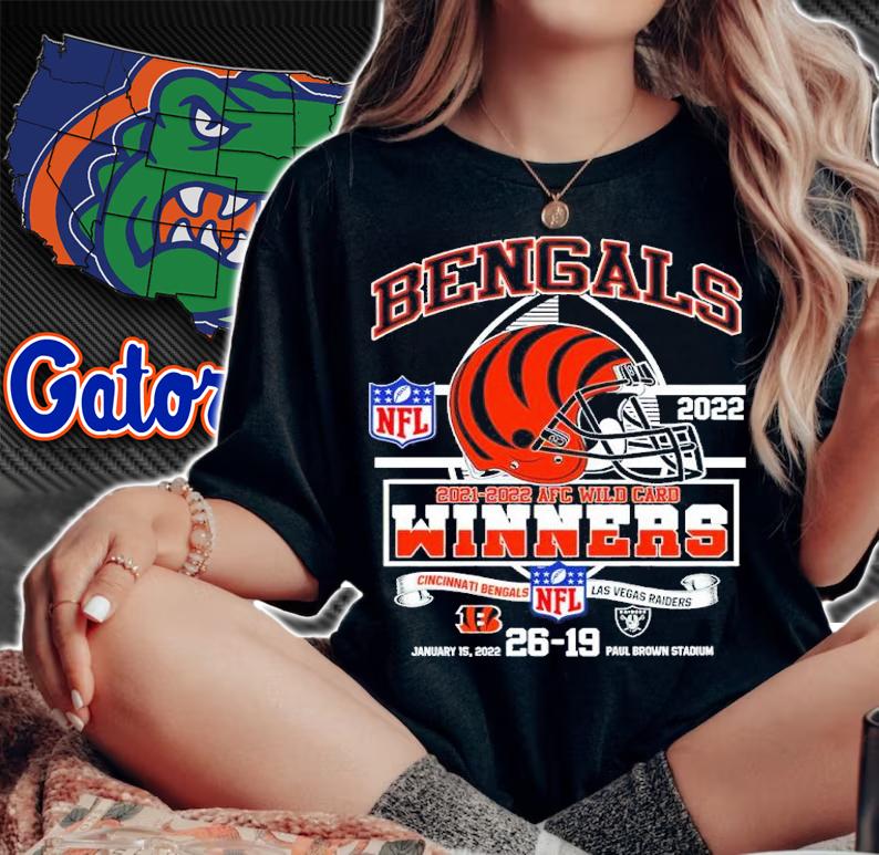 Bengals 2021-2022 AFC Wild Card Winners Cincinnati Bengals 26 19 Las Vegas Raiders Shirt t-shirt woman shirt