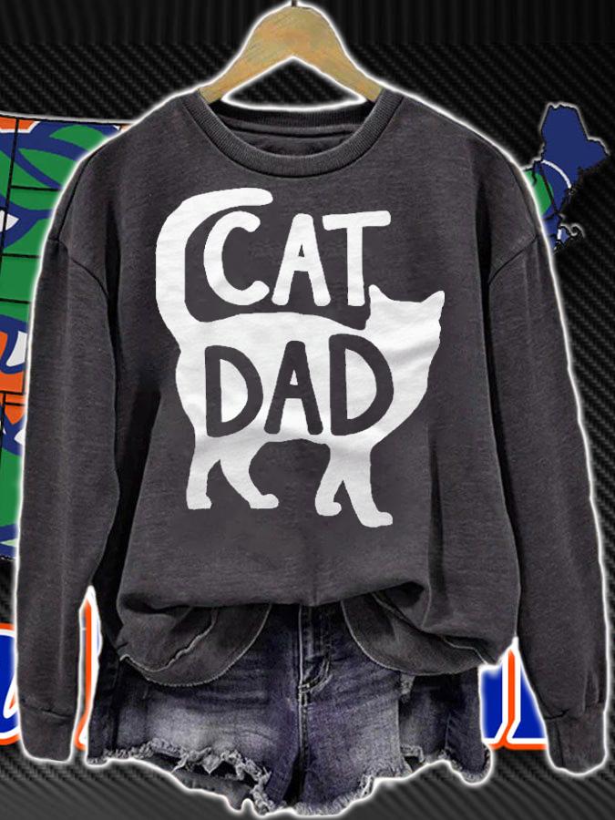 Best Cat Dad Fathers Day Men Kitty Daddy Papa Gift Raglan Baseball Shirt t-shirt sweatshirt