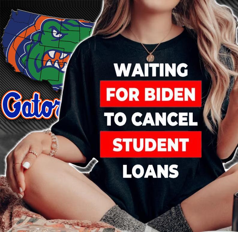 Biden Waiting For Biden To Cancel Student Loans Vote Political 46 T-Shirt t-shirt