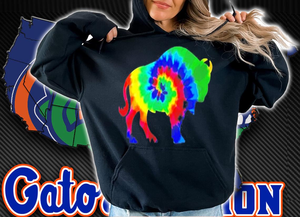 Bison Tie Dye Vintage Hippie American Buffalo T-Shirt t-shirt hoodie