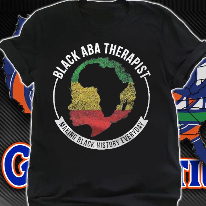 Black History Month Aba Therapist Flag African American Shirt t-shirt shirt
