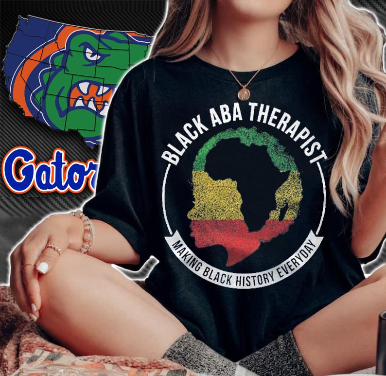 Black History Month Aba Therapist Flag African American Shirt t-shirt woman shirt