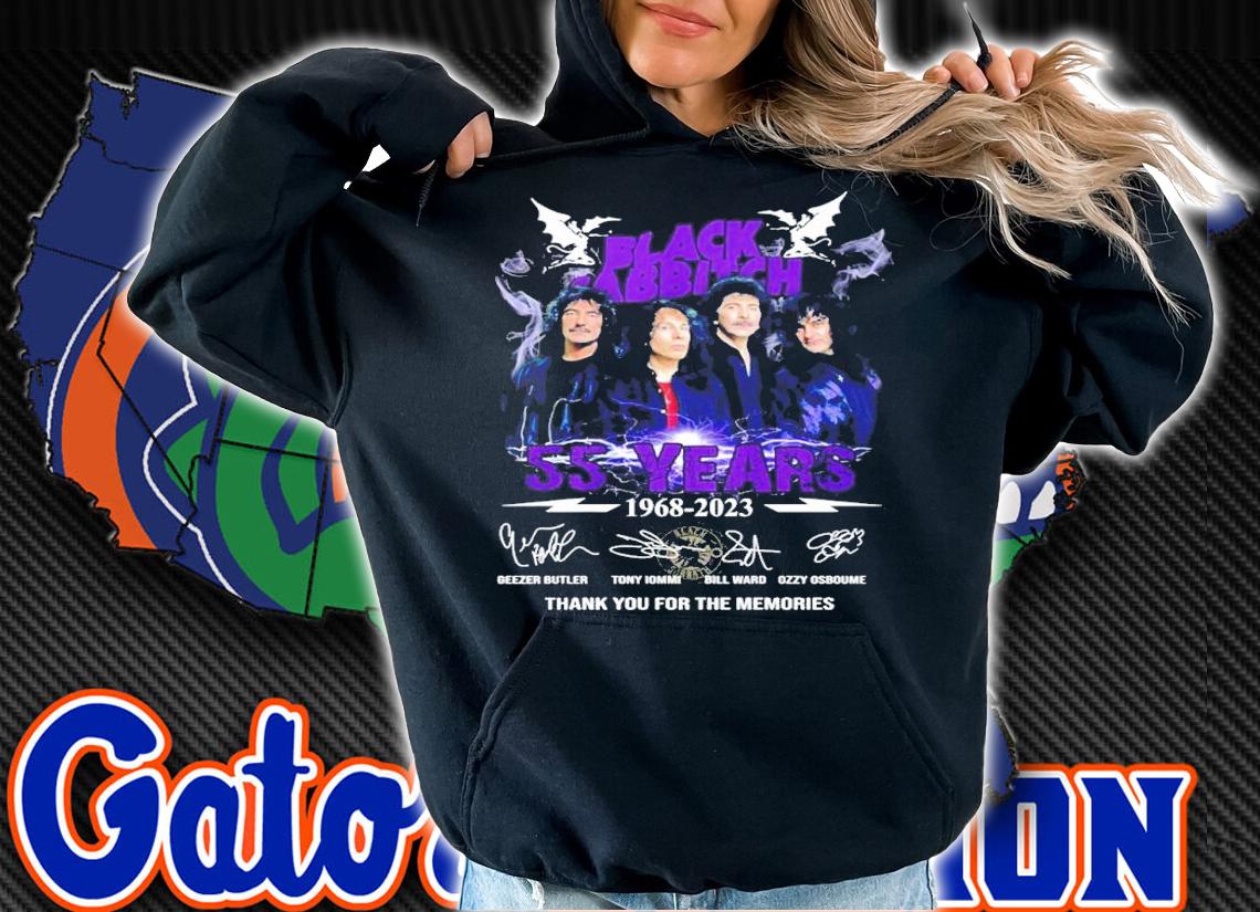 Black Sabbitch 55 Years 1968-2023 Signatures Thank You For The Memories Shirt t-shirt