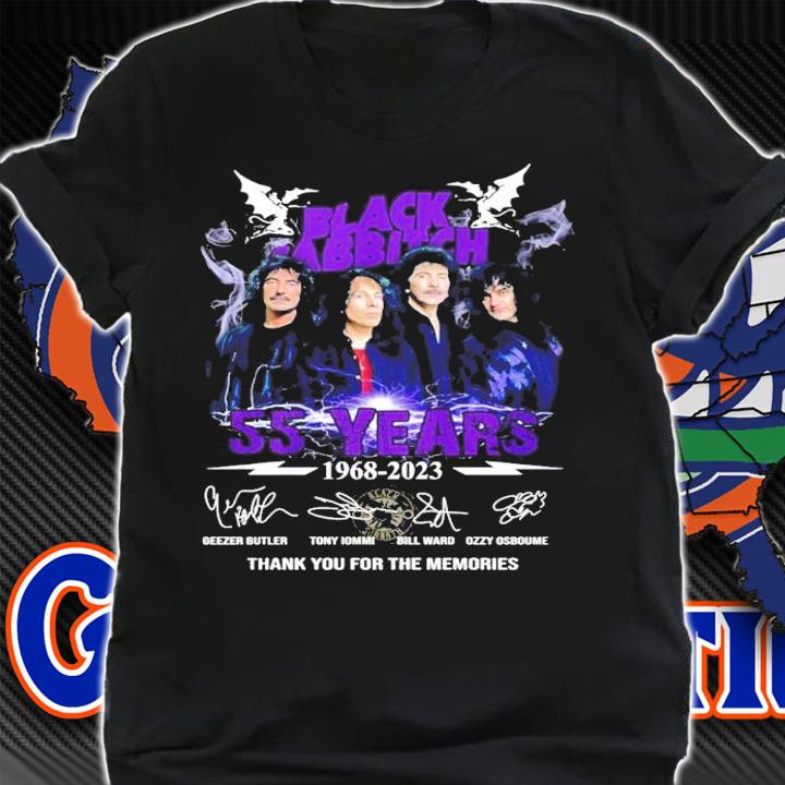 Black Sabbitch 55 Years 1968-2023 Signatures Thank You For The Memories Shirt t-shirt