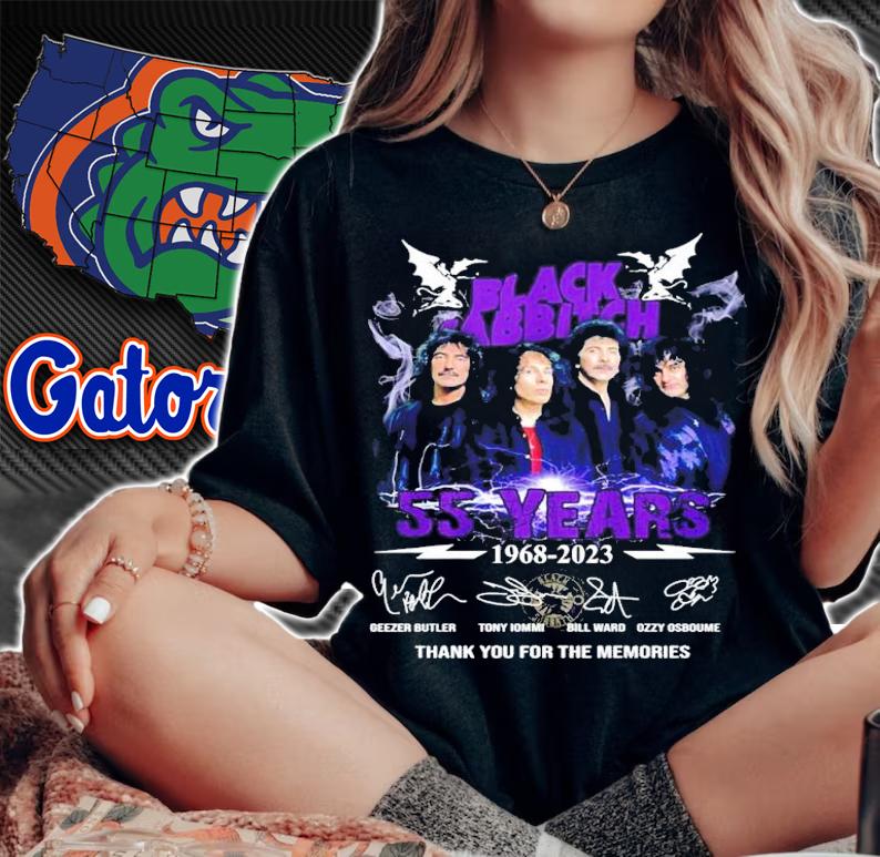 Black Sabbitch 55 Years 1968-2023 Signatures Thank You For The Memories Shirt t-shirt