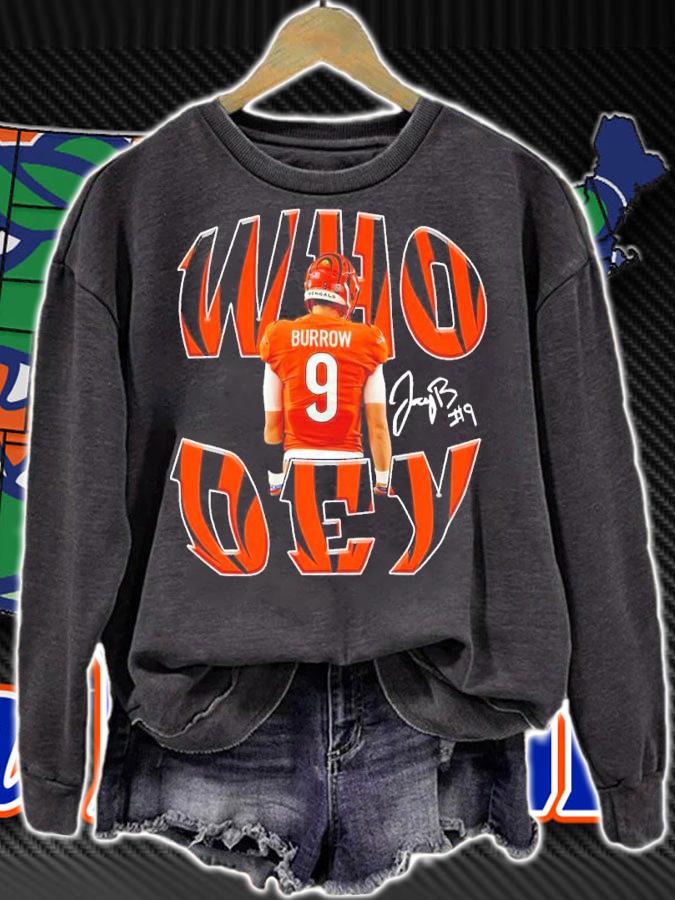 Cincinnati Bengals Joe Burrow 9 Who Dey Signatures Shirt t-shirt