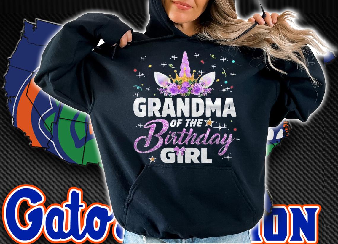 Grandma Of The Birthday Girl Gifts Unicorn Birthday Shirt t-shirt hoodie