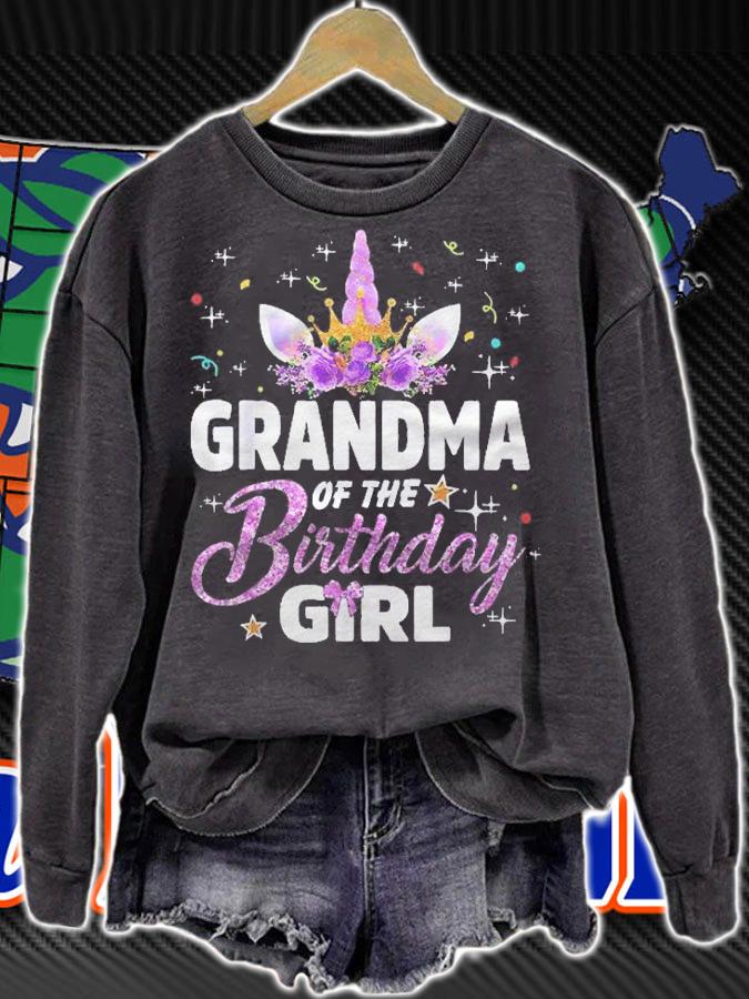 Grandma Of The Birthday Girl Gifts Unicorn Birthday Shirt t-shirt sweatshirt