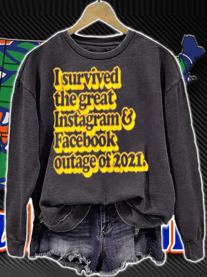 I Survived the great Facebook and Instagram outage of 2021 shirt t-shirt