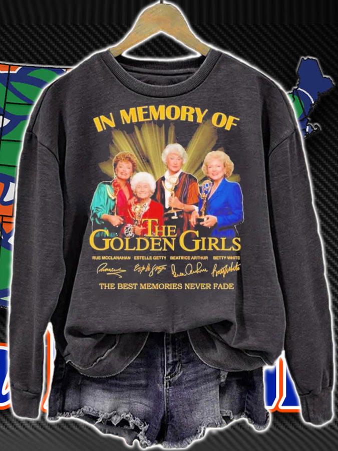 In Memory Of The Golden Girls Signatures Thank You For The Memories Shirt t-shirt sweatshirt