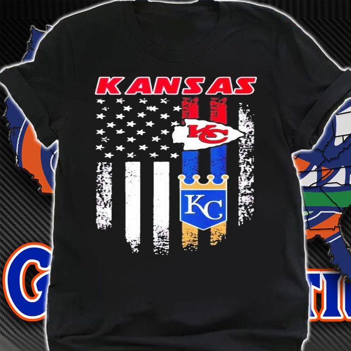 Kansas City Chiefs and Kansas City Royals American flag shirt t-shirt