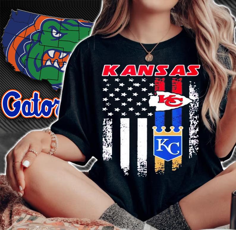 Kansas City Chiefs and Kansas City Royals American flag shirt t-shirt