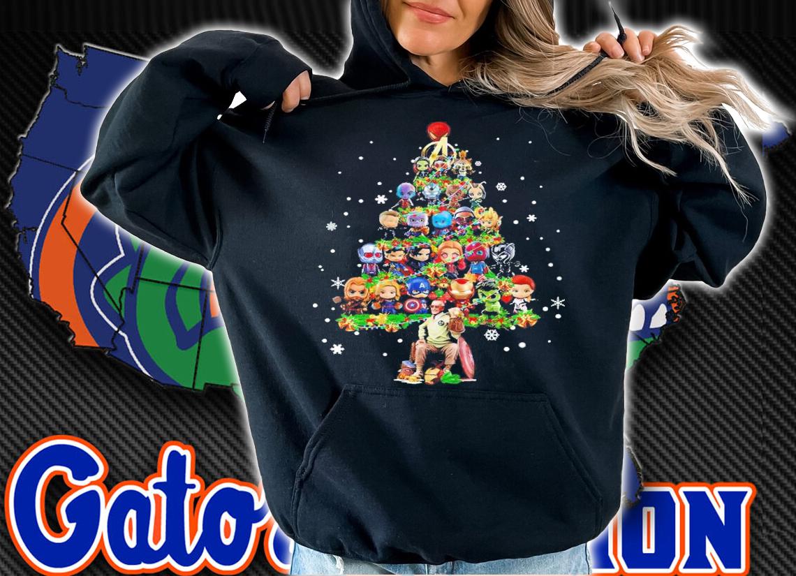 Marvel Avengers Characters Chibi Christmas Tree Shirt t-shirt