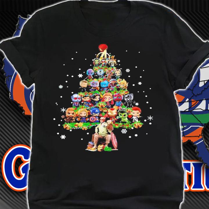 Marvel Avengers Characters Chibi Christmas Tree Shirt t-shirt
