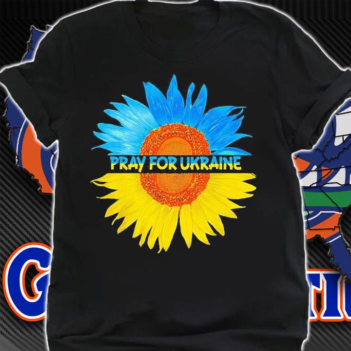 Pray for Ukraine Flag Flower Colorful Sunflower Love Ukraine T-Shirt t-shirt
