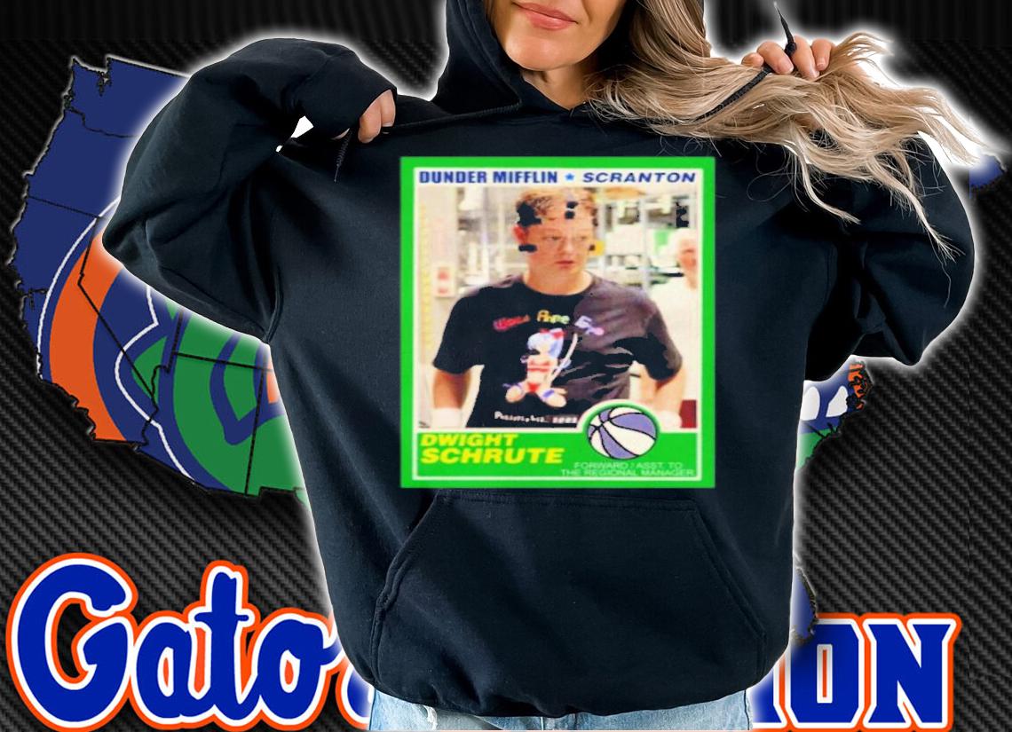 Dwight Schrute Novelty Basketball Trading Card Replica The Office Dunder Mifflin Shirt t-shirt hoodie