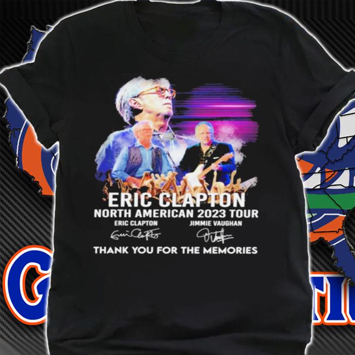 Eric Clapton North American 2023 Tour Signature Thank You For The Memories t-shirt shirt