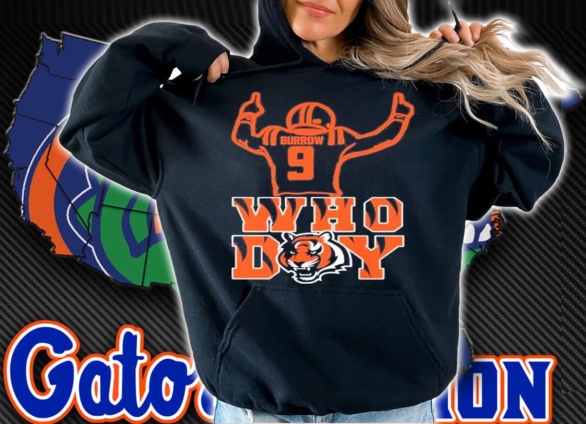 Joe Burrow 9 Who Dey Cincinnati Bengals Shirt t-shirt hoodie