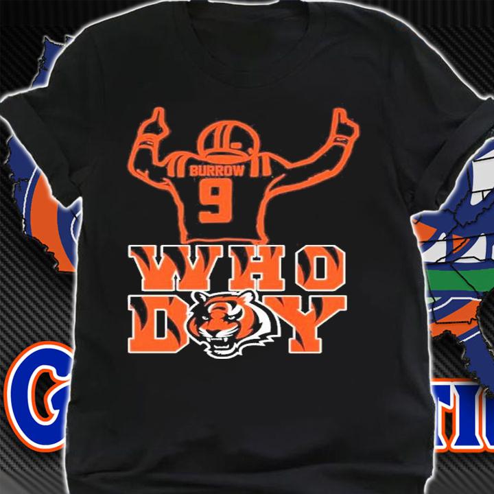 Joe Burrow 9 Who Dey Cincinnati Bengals Shirt t-shirt shirt