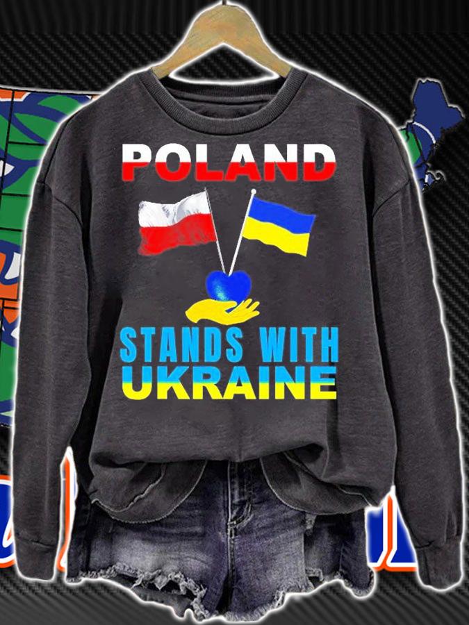 Poland Stands With Ukraine Polish Ukraine T-Shirt t-shirt sweatshirt