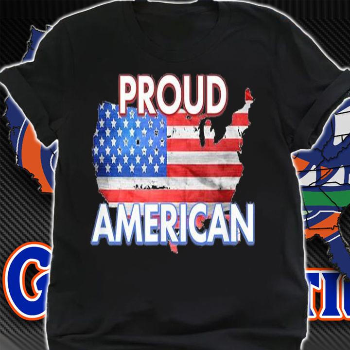 PROUD AMERICAN US Map T-Shirt t-shirt shirt