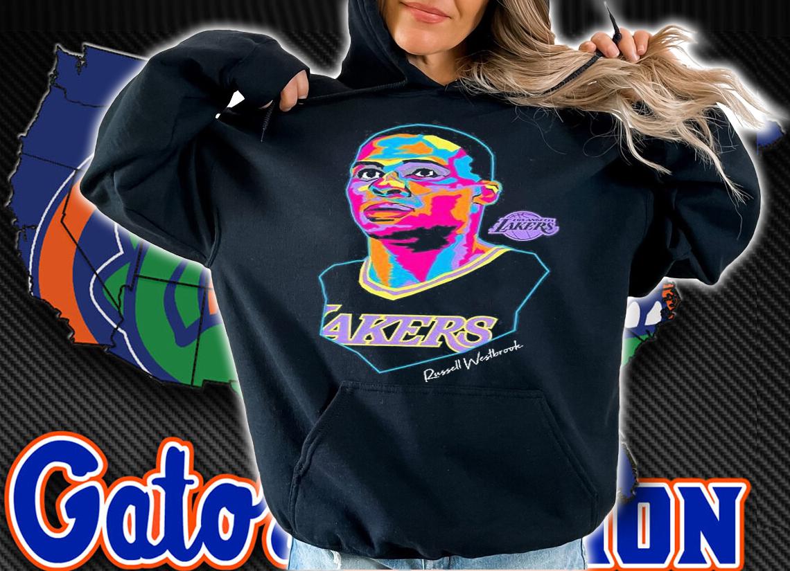 Russell Westbrook Los Angeles Lakers Basketball Signature T-Shirt t-shirt hoodie
