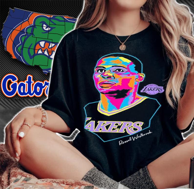 Russell Westbrook Los Angeles Lakers Basketball Signature T-Shirt t-shirt woman shirt