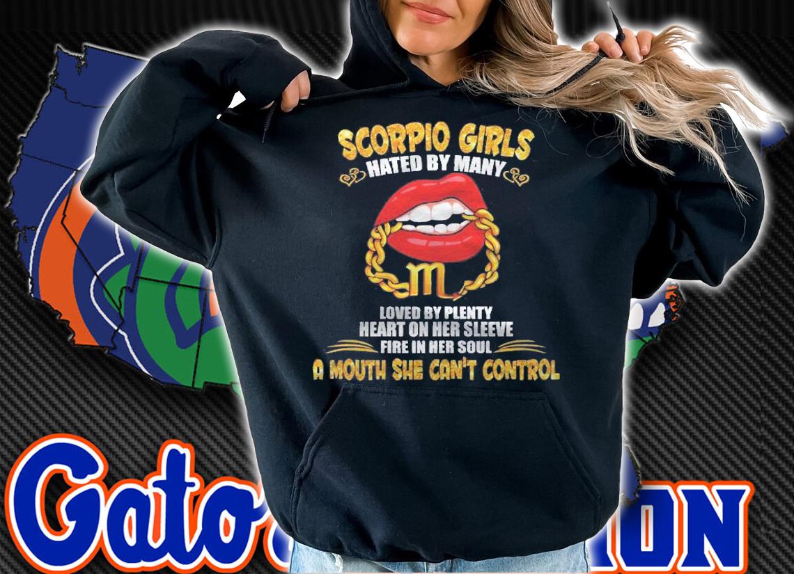 Scorpio Girl Lip Gold Zodiac Sign A Mouth Cant Control Birth Shirt t-shirt