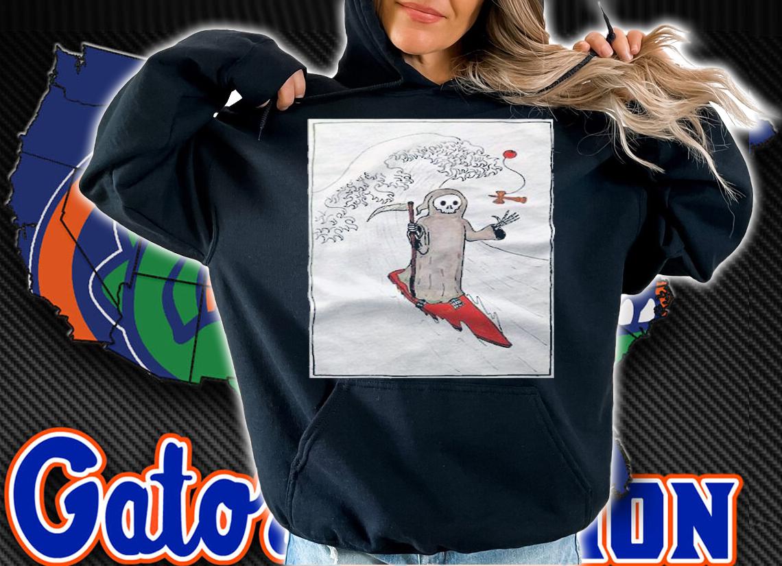 Skeleton dead surfing funny T-shirt t-shirt hoodie