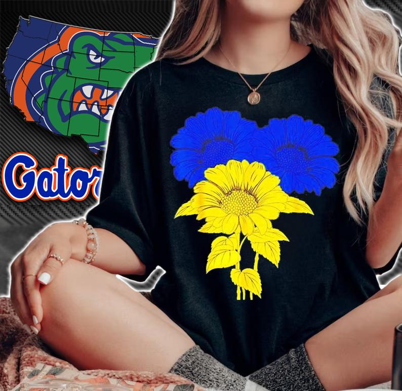 Sunflower Ukraine Flag T-Shirt t-shirt woman shirt