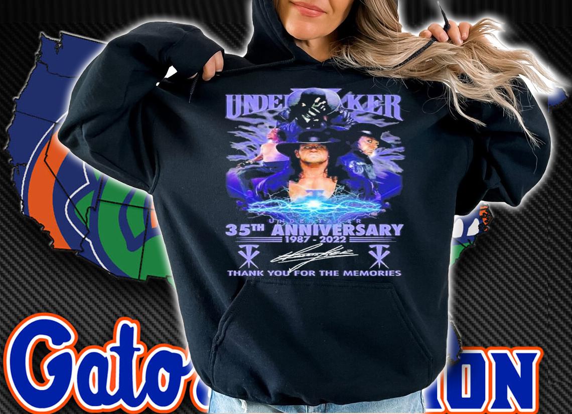 Undertaker 35th Anniversary 1987-2022 Signatures Thank You For The Memories Shirt t-shirt