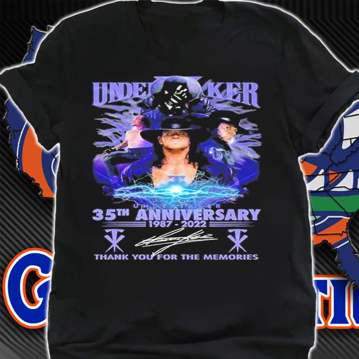 Undertaker 35th Anniversary 1987-2022 Signatures Thank You For The Memories Shirt t-shirt