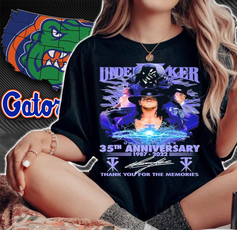 Undertaker 35th Anniversary 1987-2022 Signatures Thank You For The Memories Shirt t-shirt