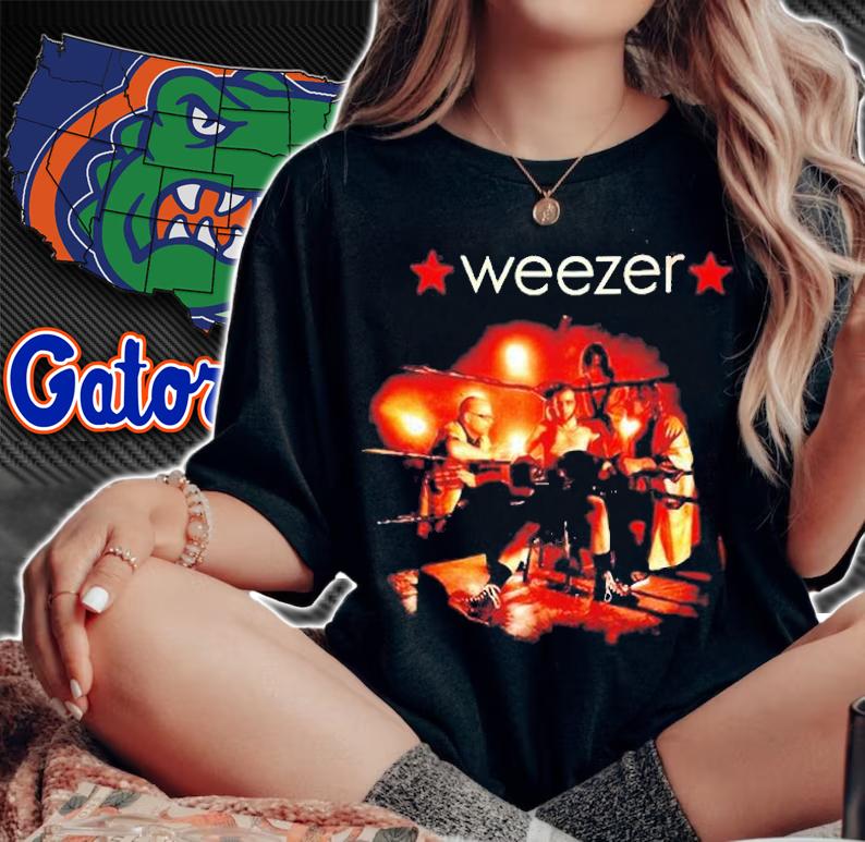 Weezer Ring 09 Tour Rock Band T-Shirt t-shirt woman shirt